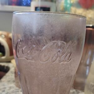 5 Set Coca-Cola Frosted Glass with Embossed Logo